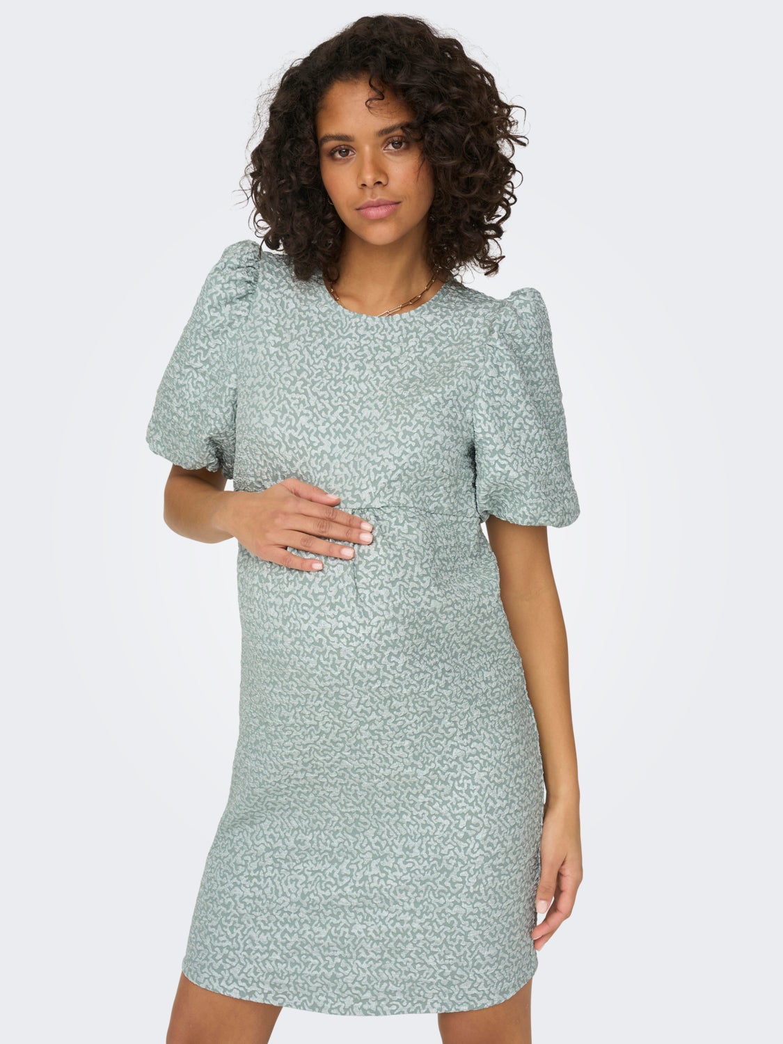 Mama puff sleeve dress