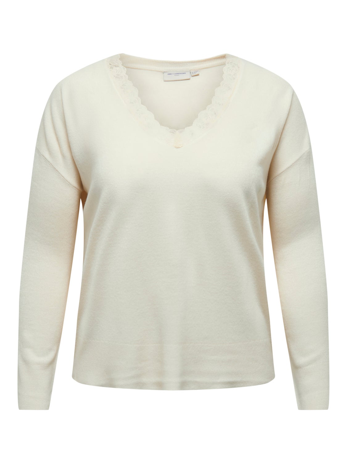 Curvy V-neck Knitted Pullover