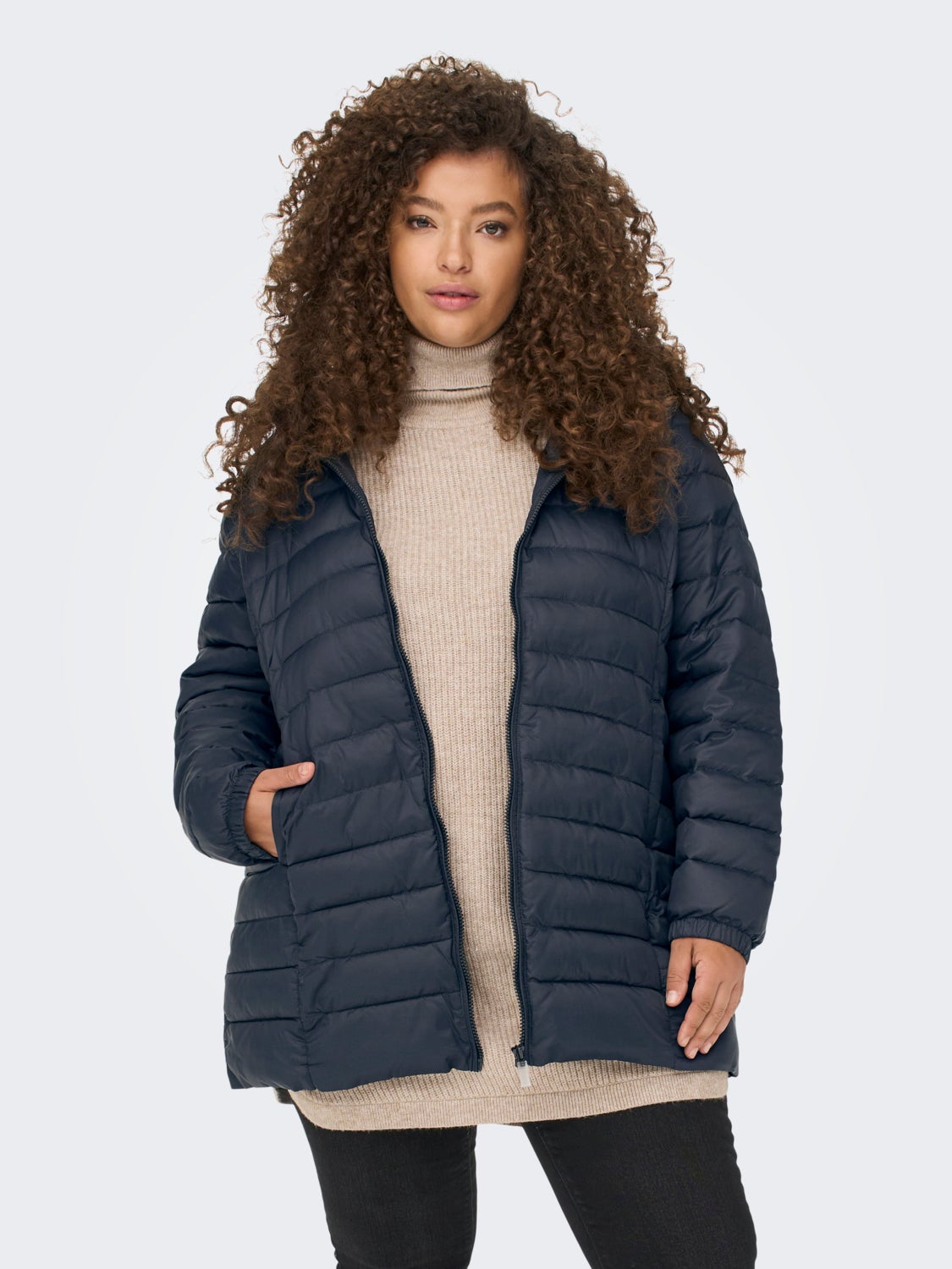 Curvy long Quilted jacket
