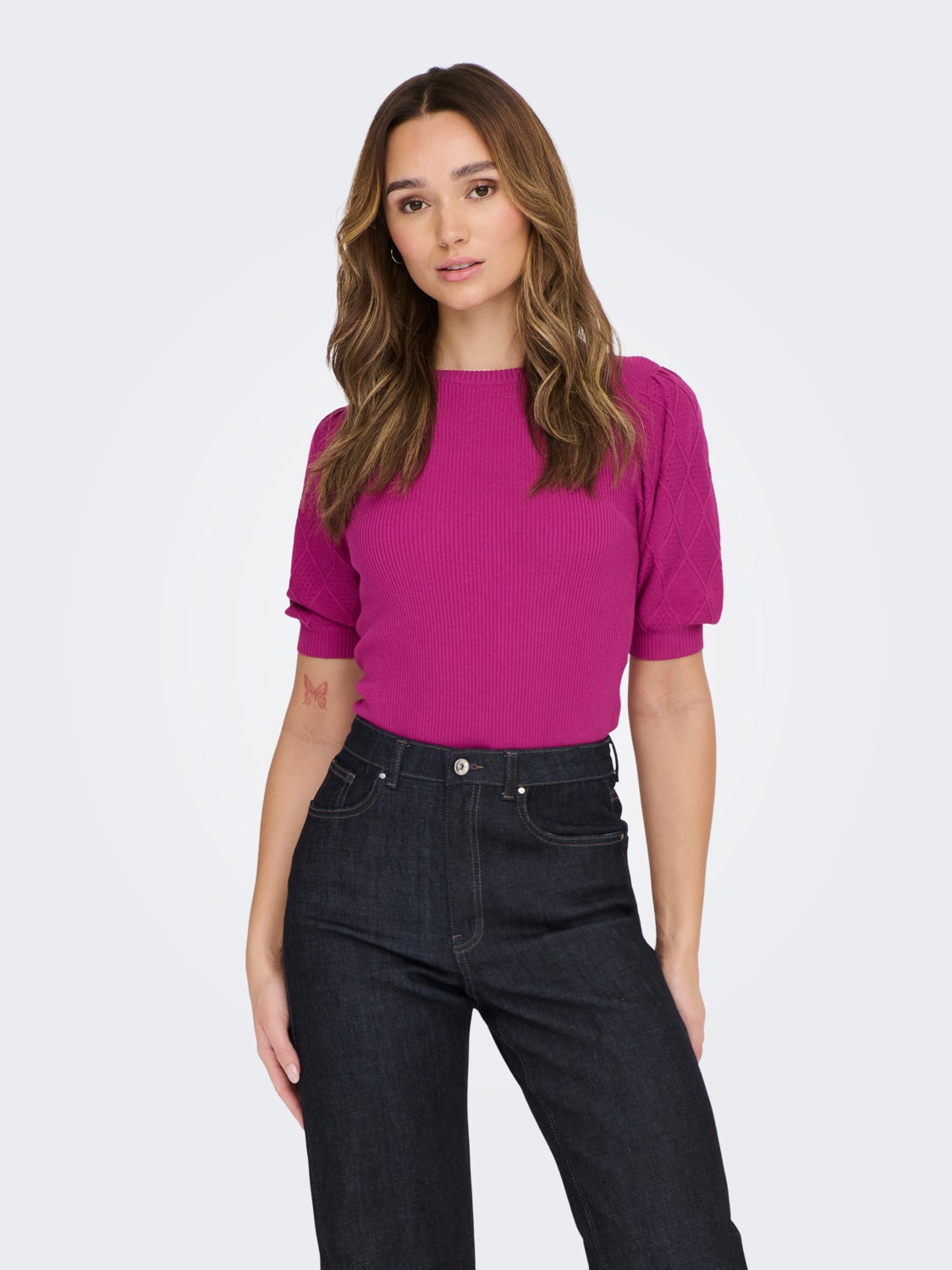 O-Neck Puff sleeves Pullover