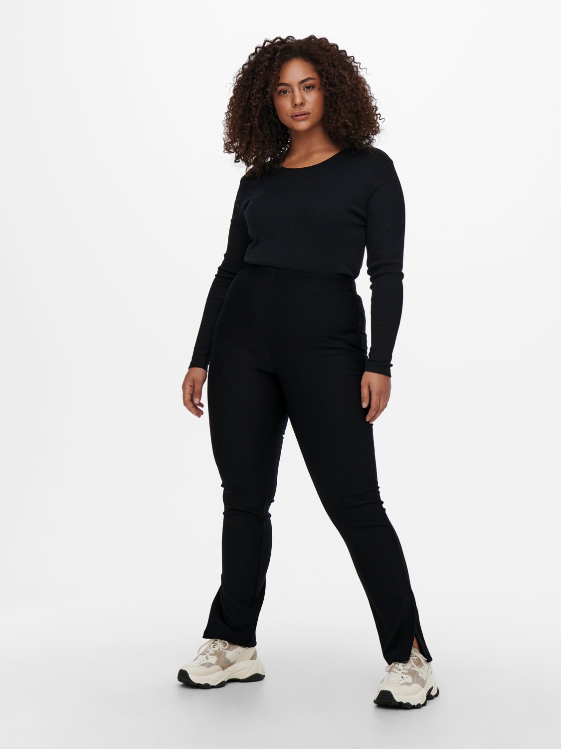 Curvy slit detail Leggings