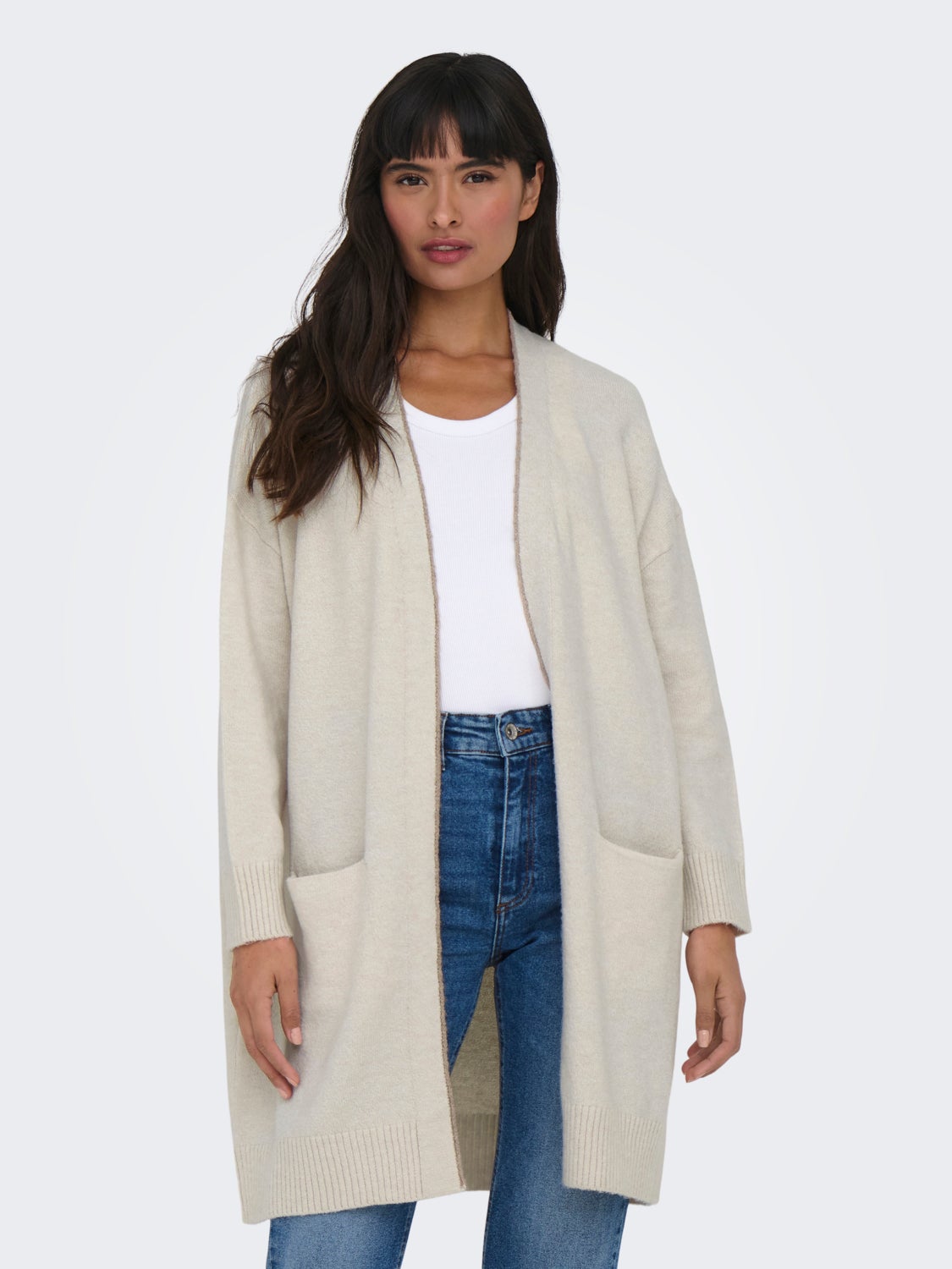 Long knit cardigan