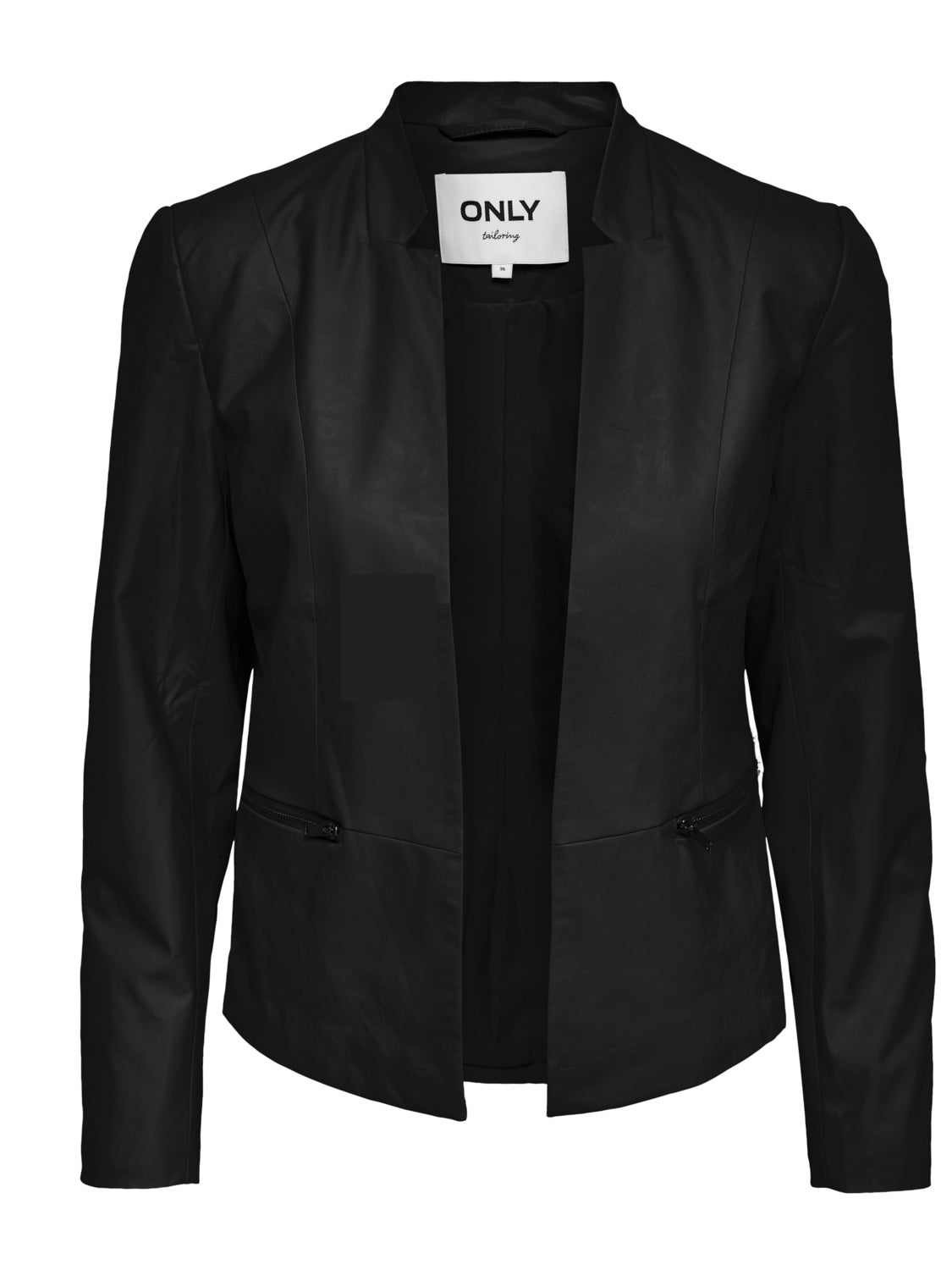 Faux leather zip Blazer
