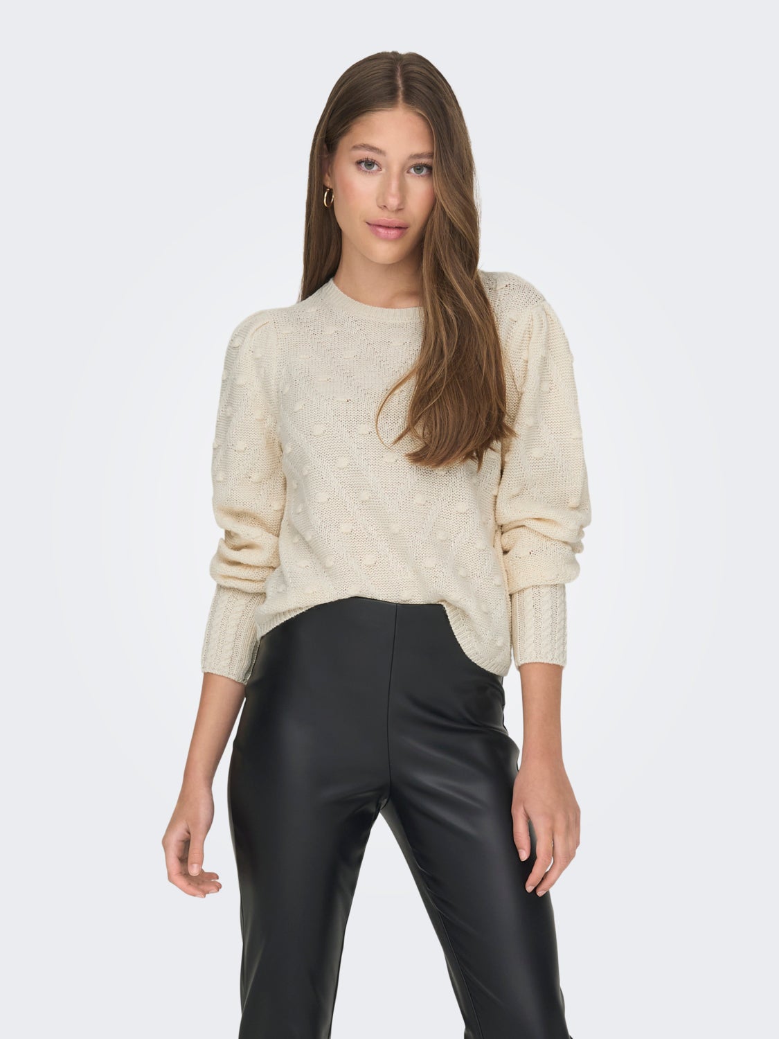 Textured knitted pullover