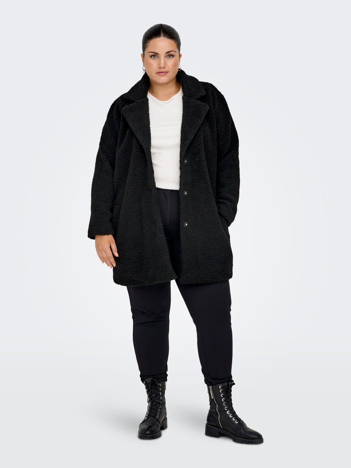 Curvy teddy coat