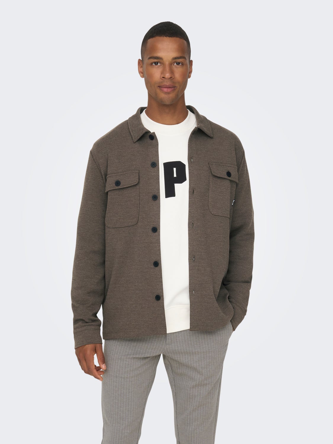 Solid colored shacket