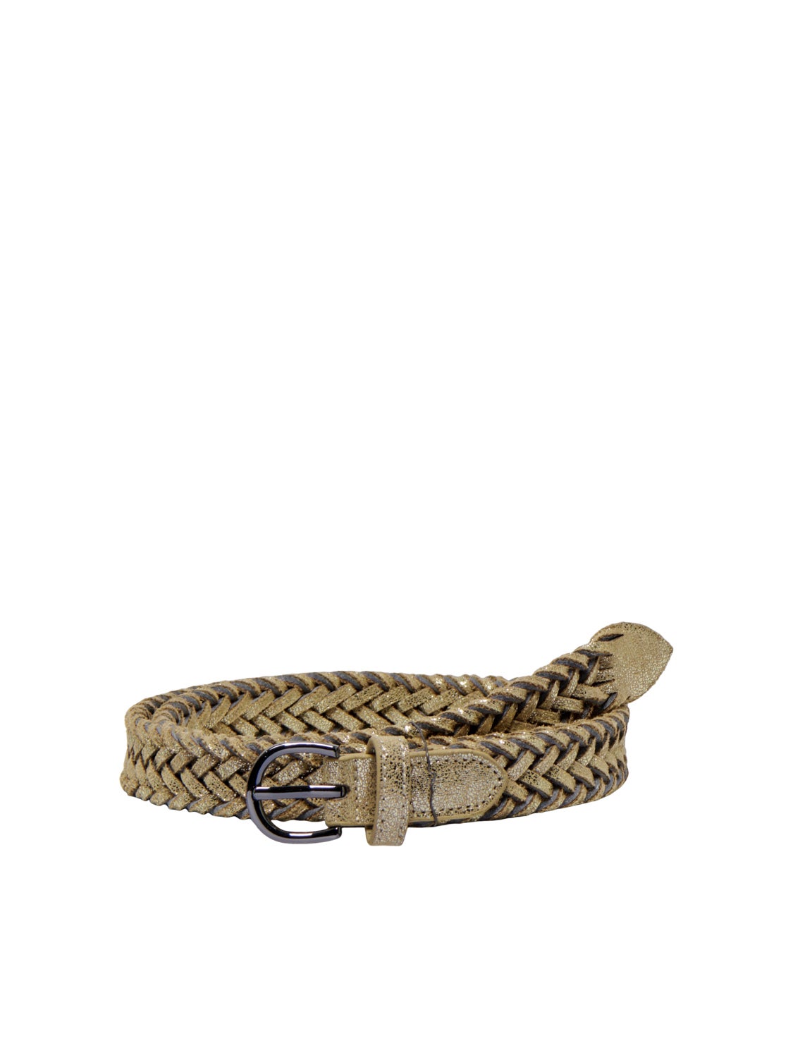 Braided leather belt