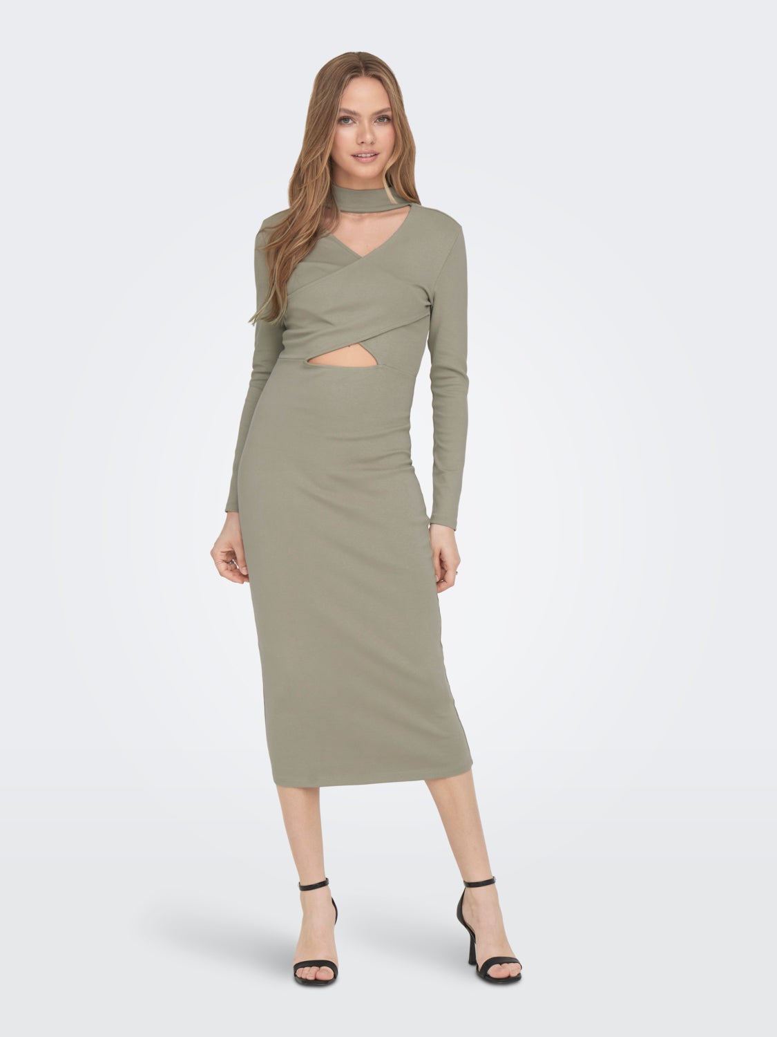Midi v-neck dress