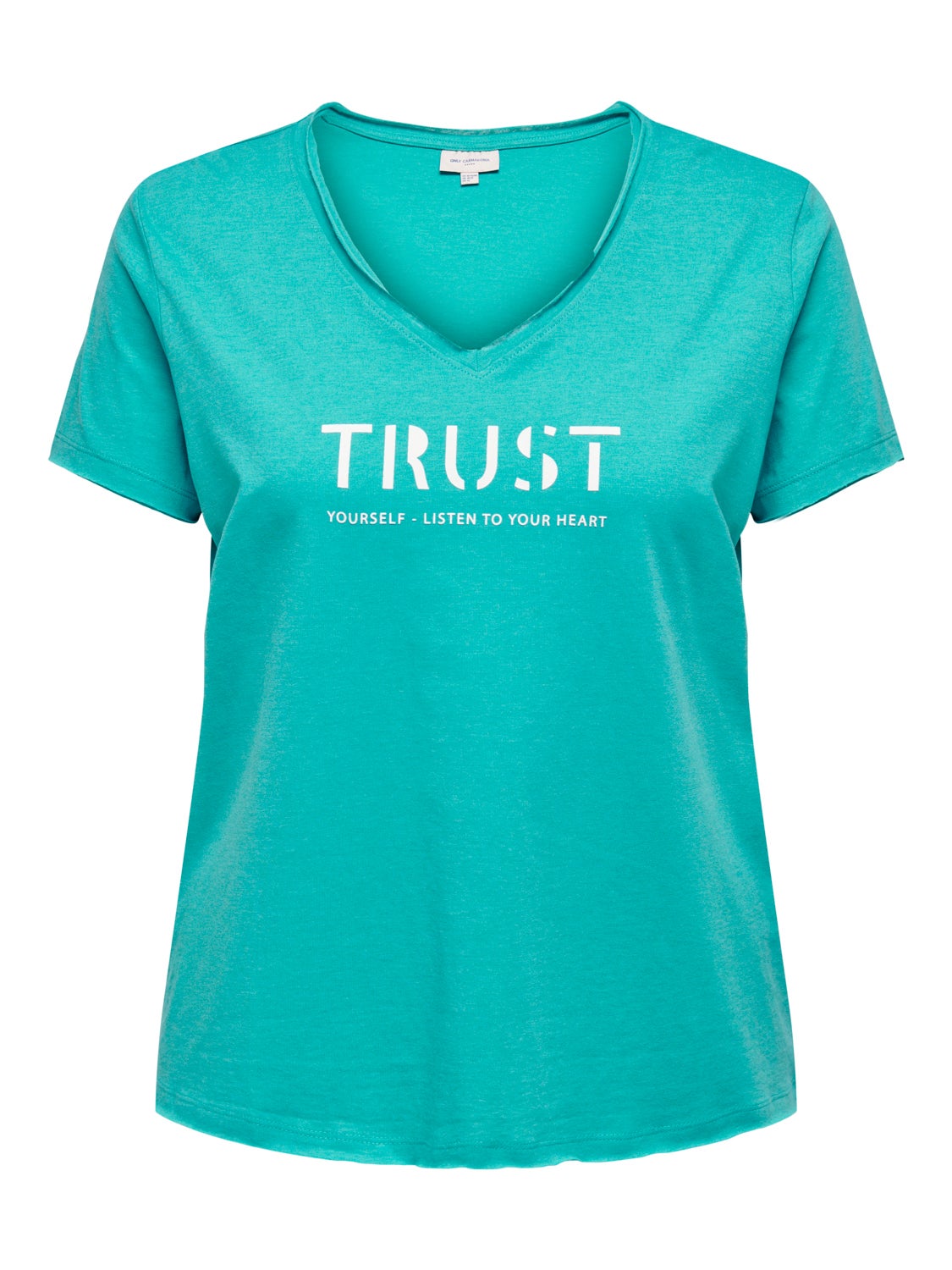 Curvy Printed v-neck T-shirt