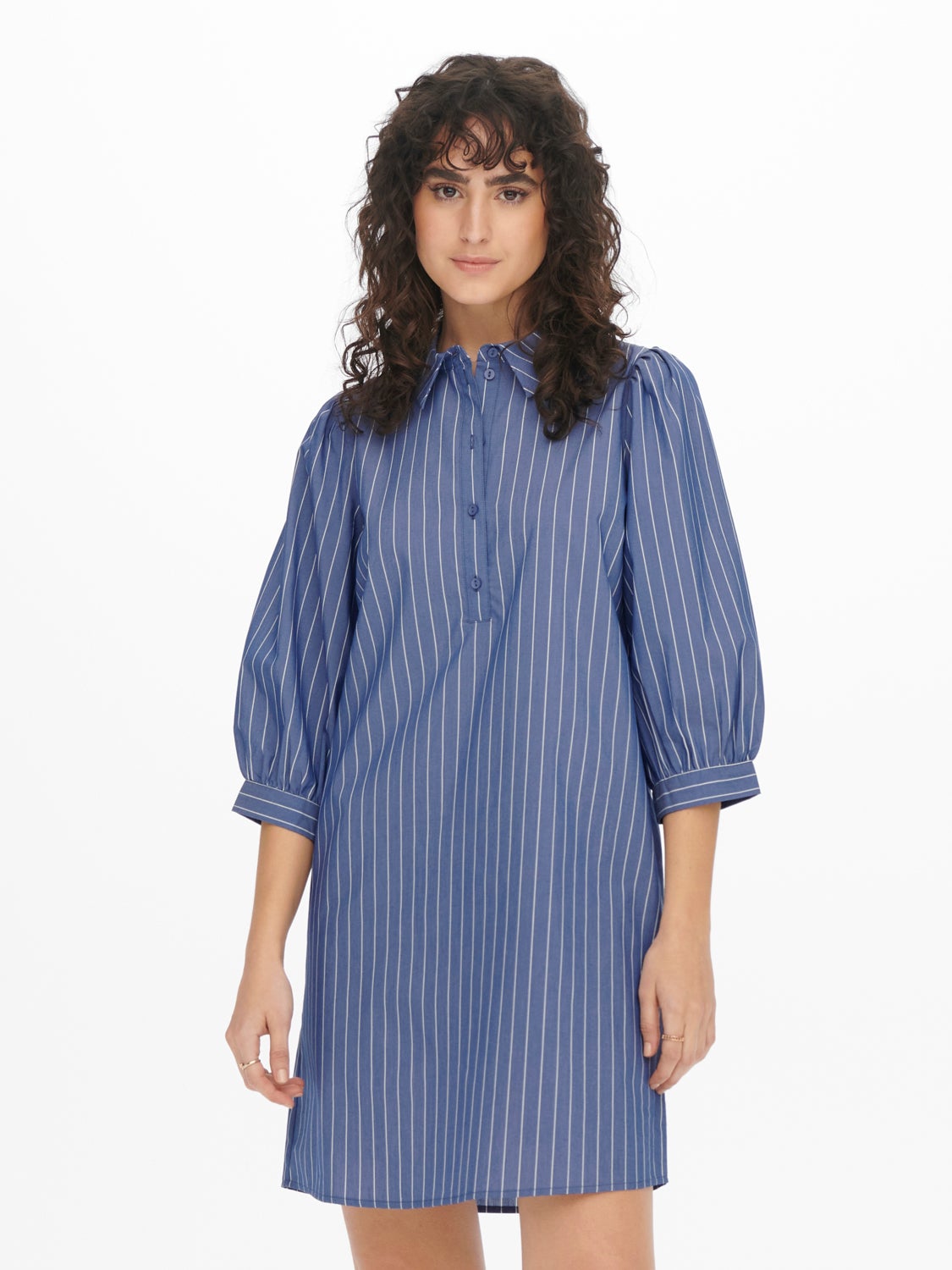 3/4 long sleeve shirt dress