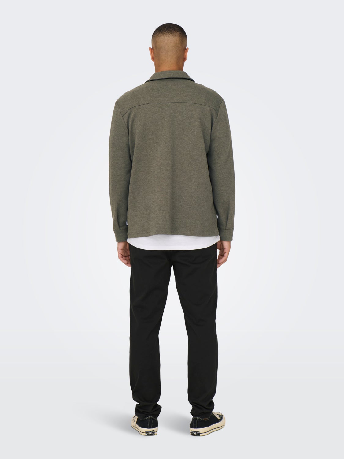 Solid colored shacket