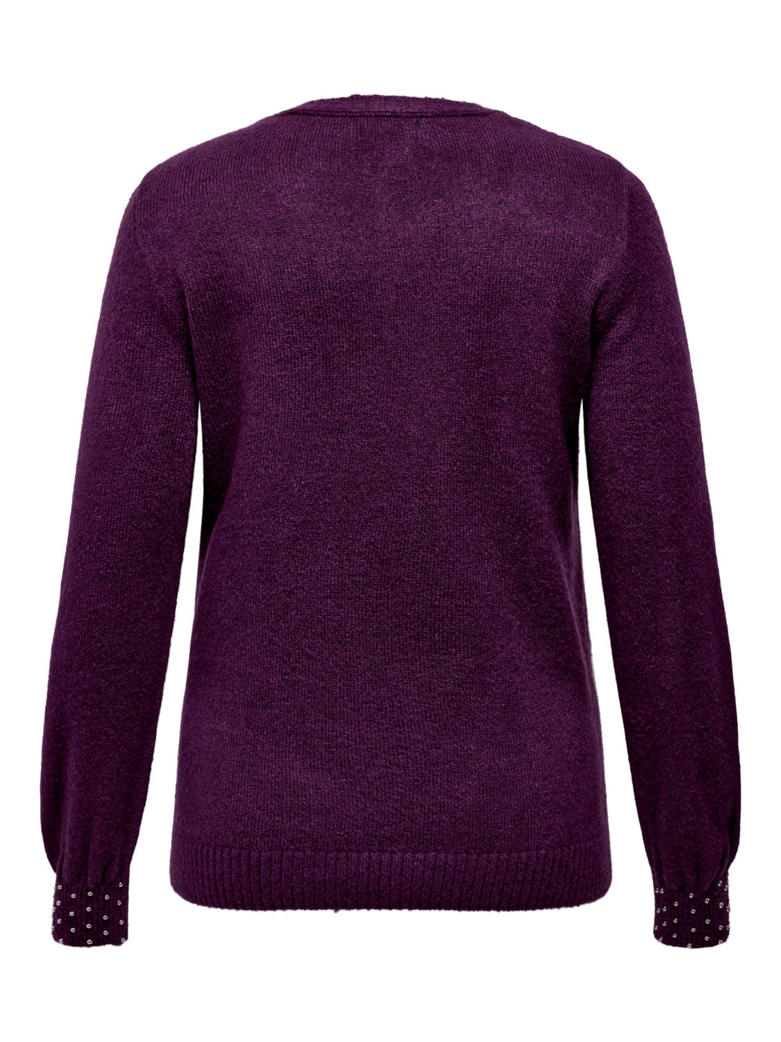 Curvy v-neck knitted pullover