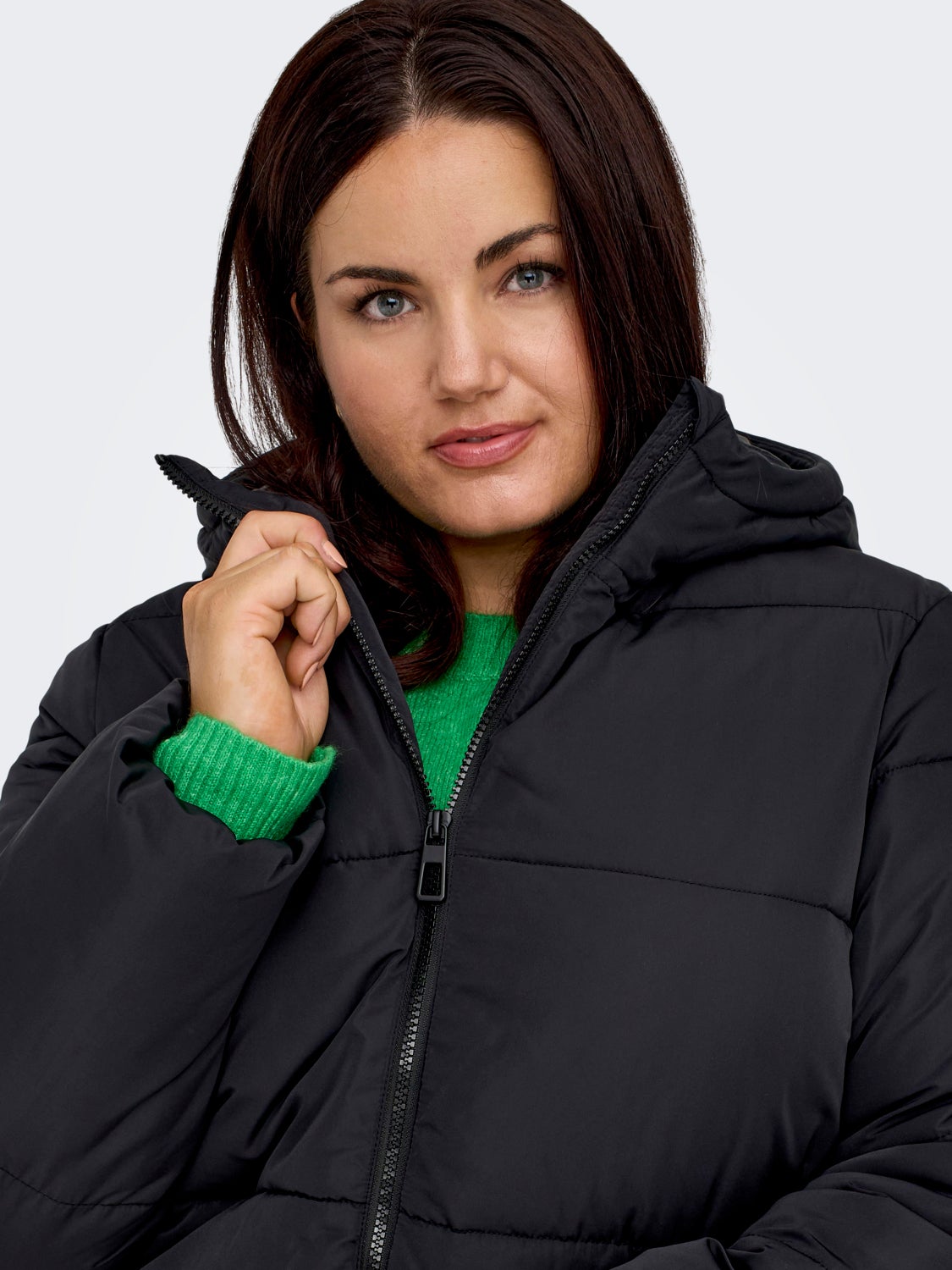Curvy long puffer jacket