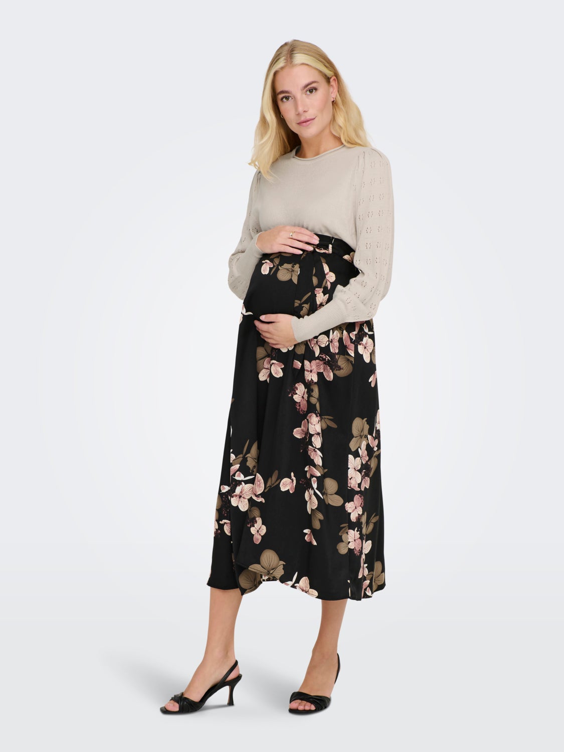 Mama puff sleeves Knitted Pullover