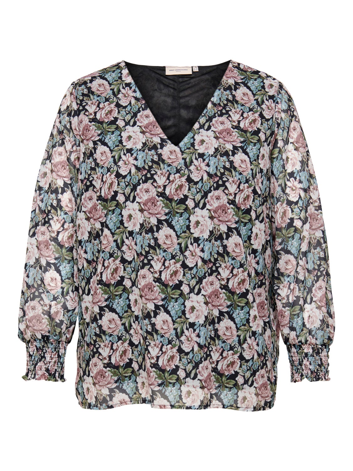 Curvy V-neck Long Sleeved Top