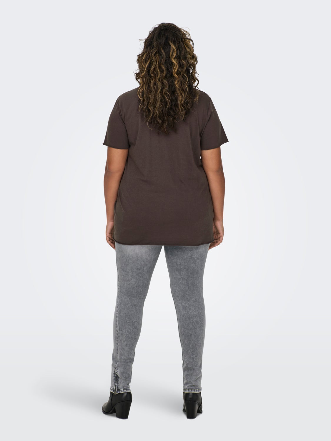 Curvy o-neck t-shirt with print