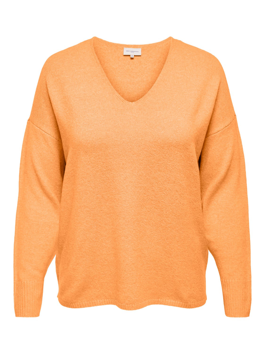 Curvy V-neck Knitted Pullover