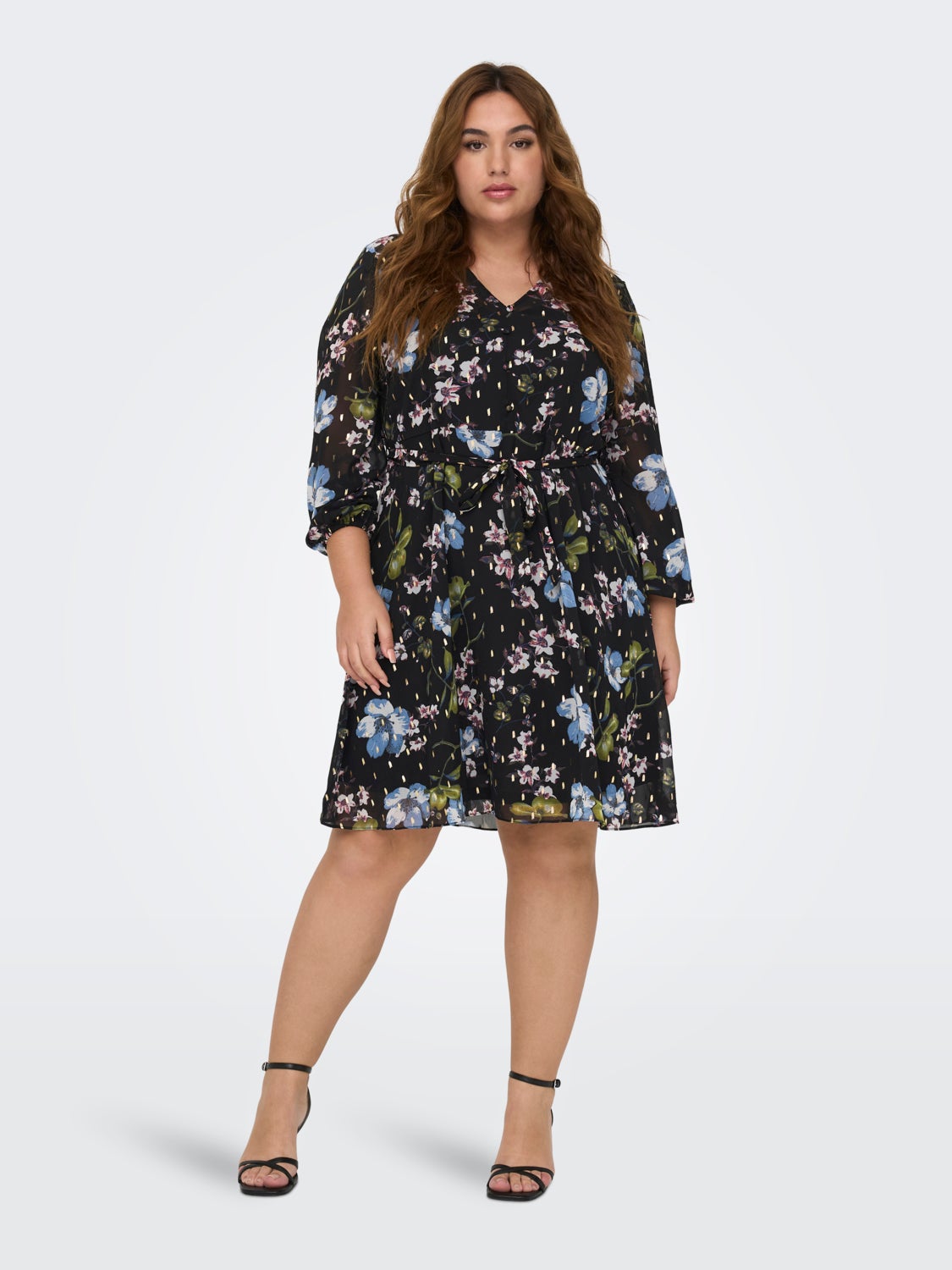 Curvy printed layered dress