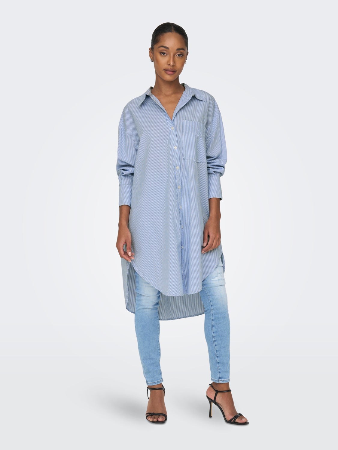 Long Shirt With 3/4 Sleeves
