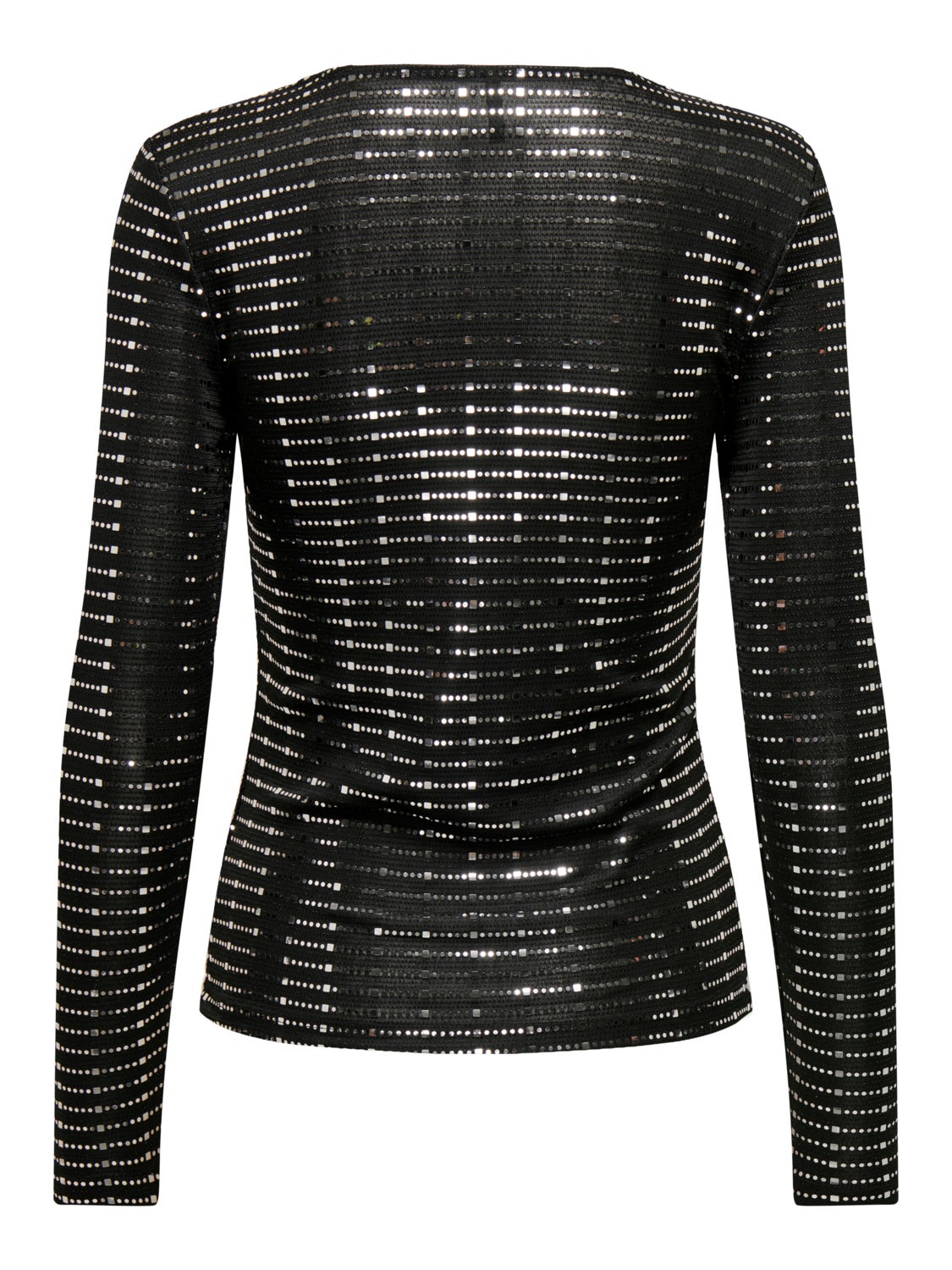 O-neck glitter top