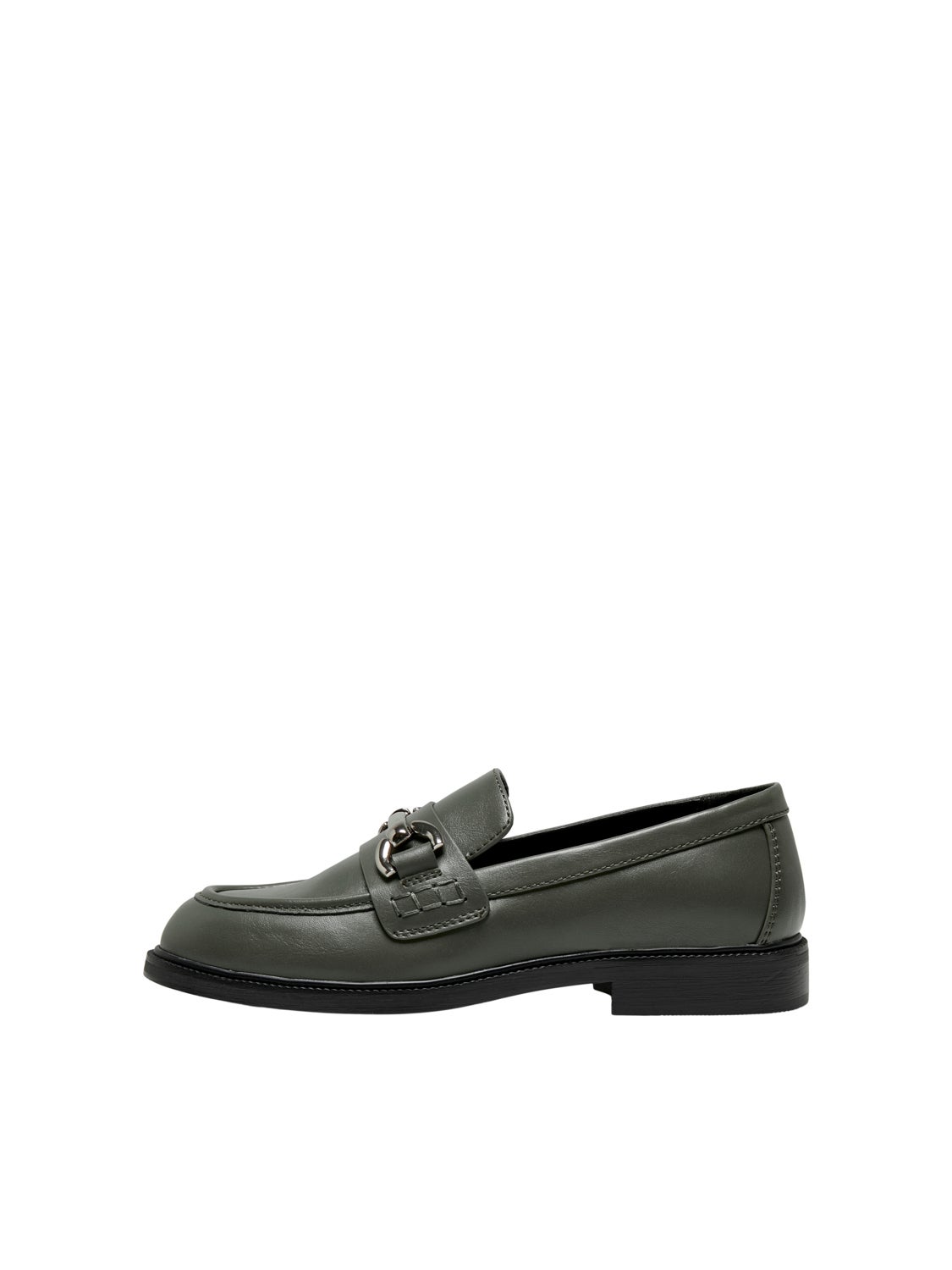 Faux leather loafers