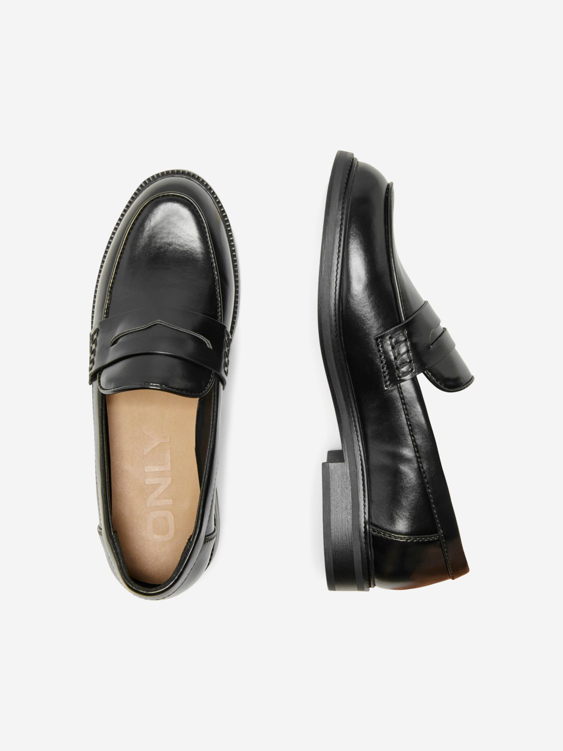 Faux leather loafer