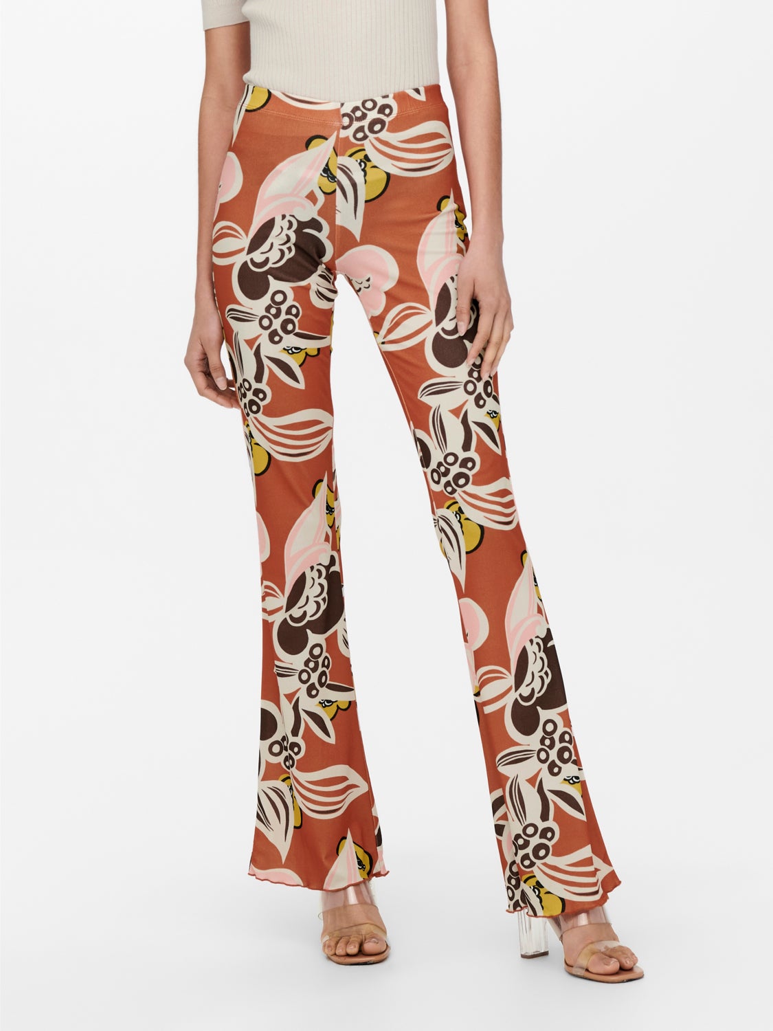 Patterned flared Trousers