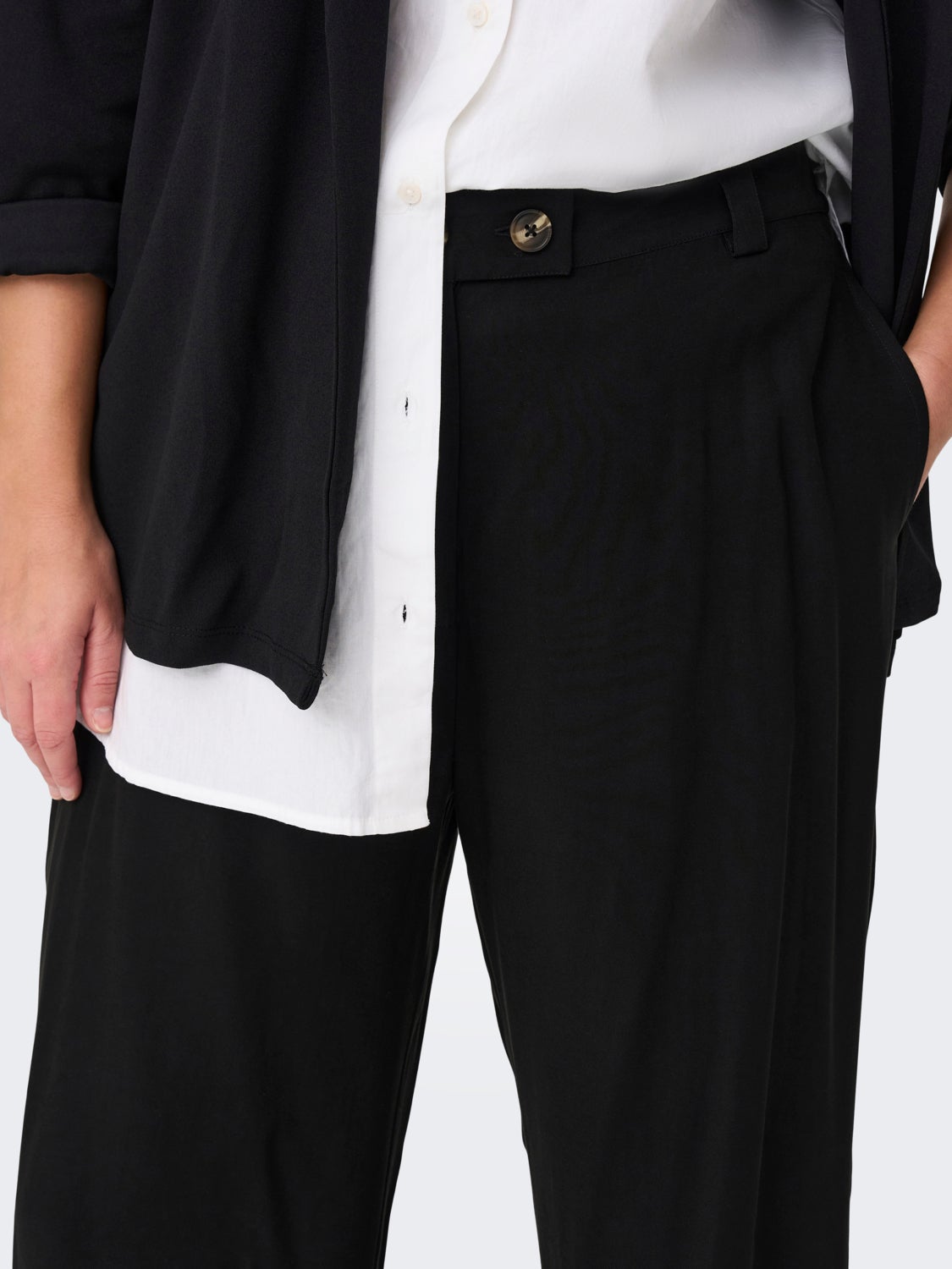 Curvy Wide Viscose Trousers