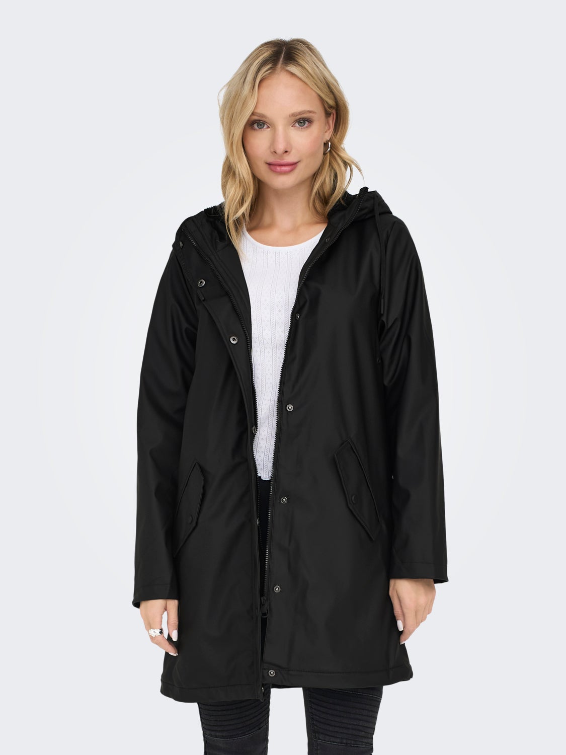 Rain jacket with teddy lining