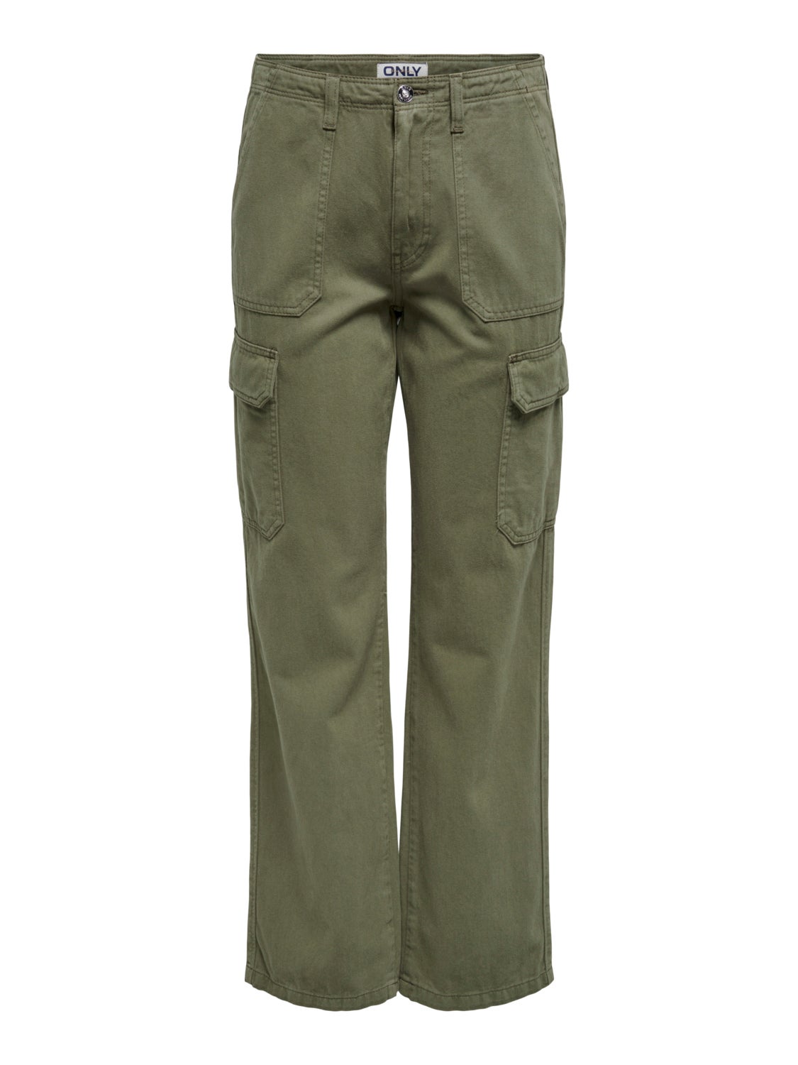 Loose fit cargo pants with high waist