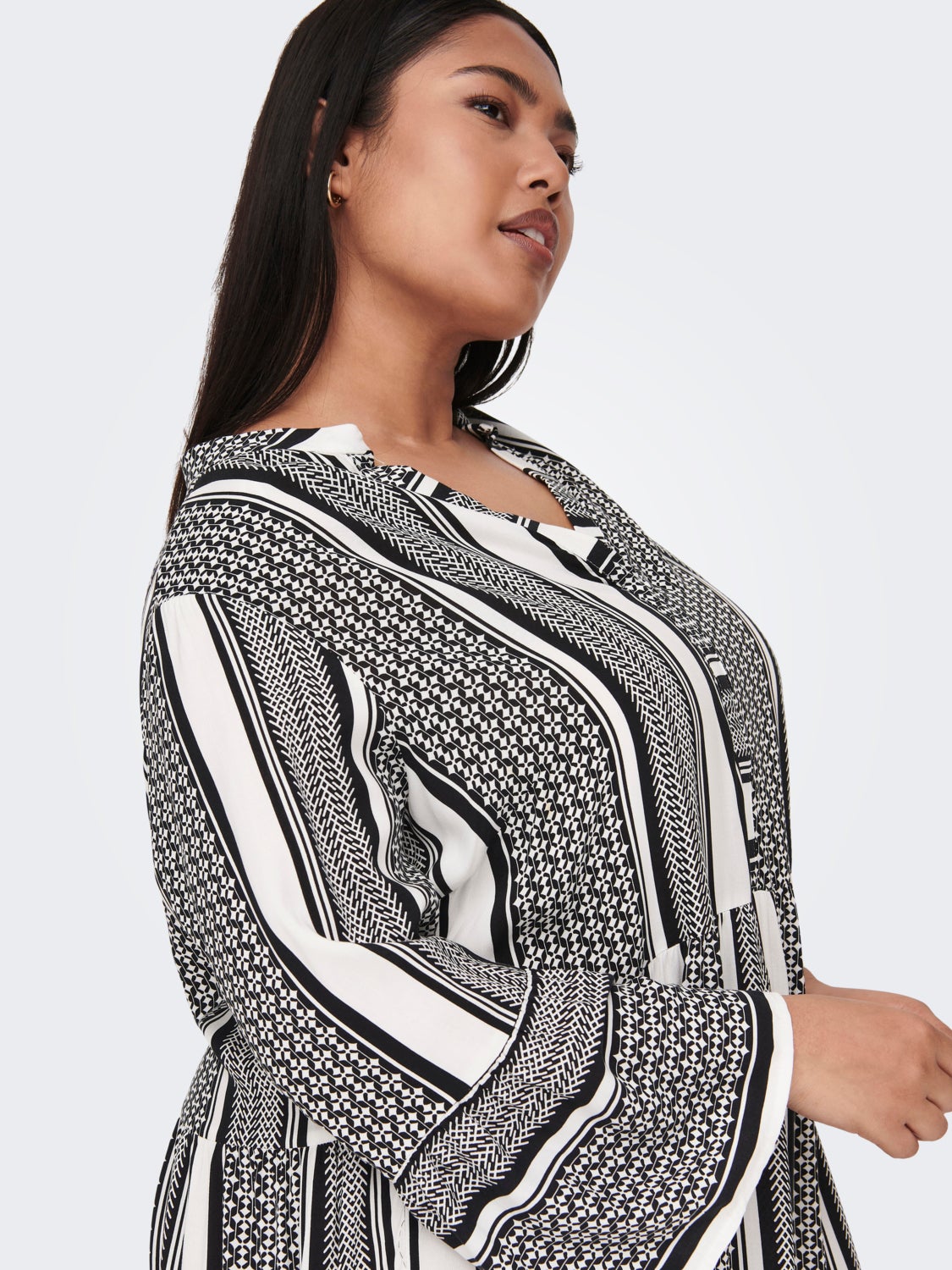 Curvy printed viscose Dress