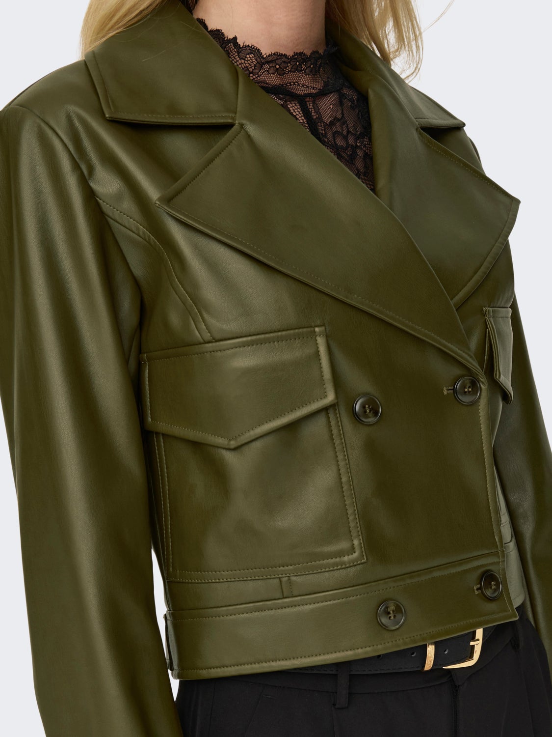 Jacket in leather look