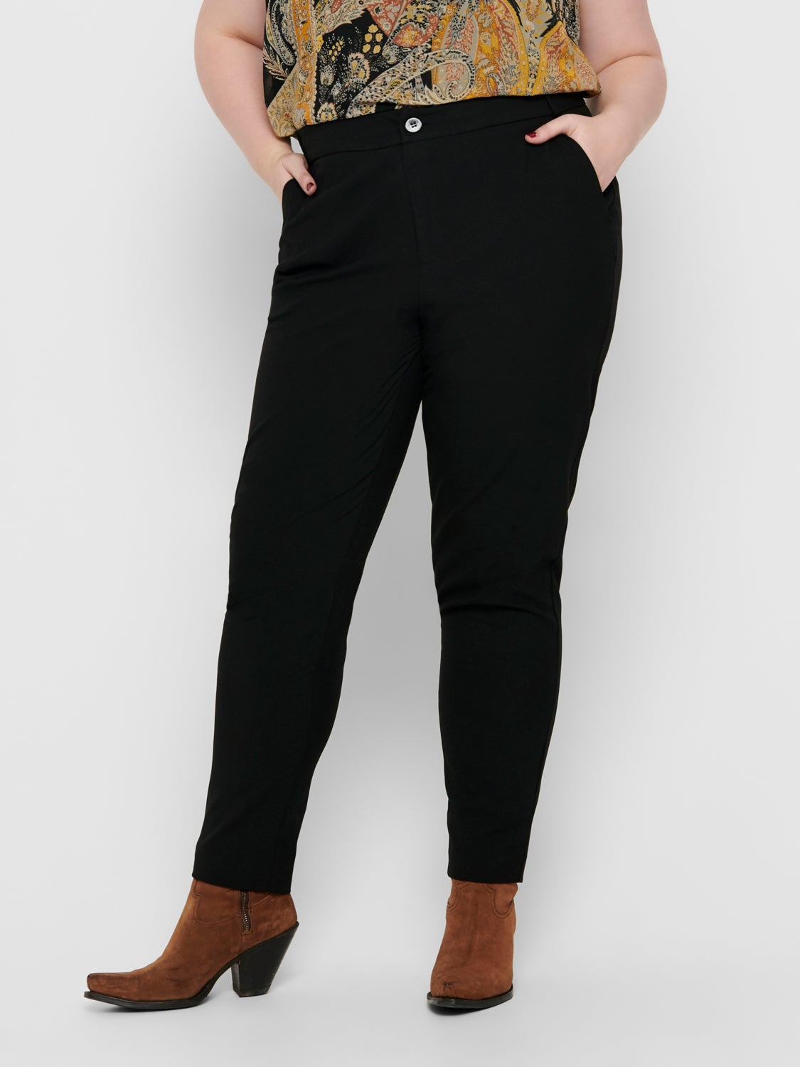 Curvy solid colored Trousers