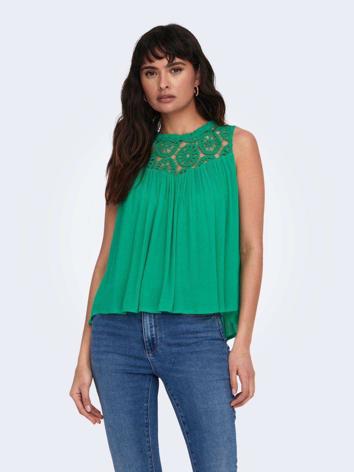 Relaxed Fit O-Neck Top