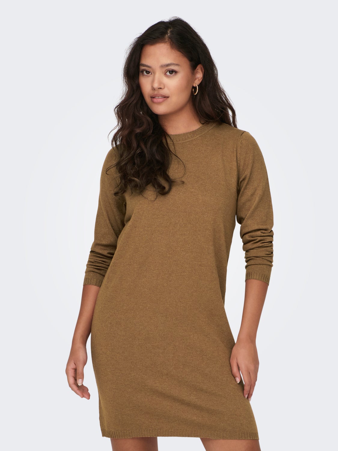 Mini o-neck knitted dress