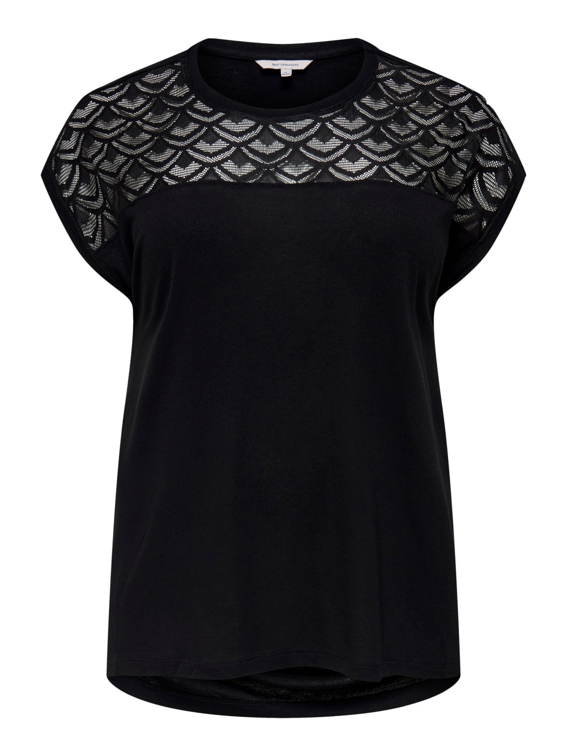 Curvy lace detail Top