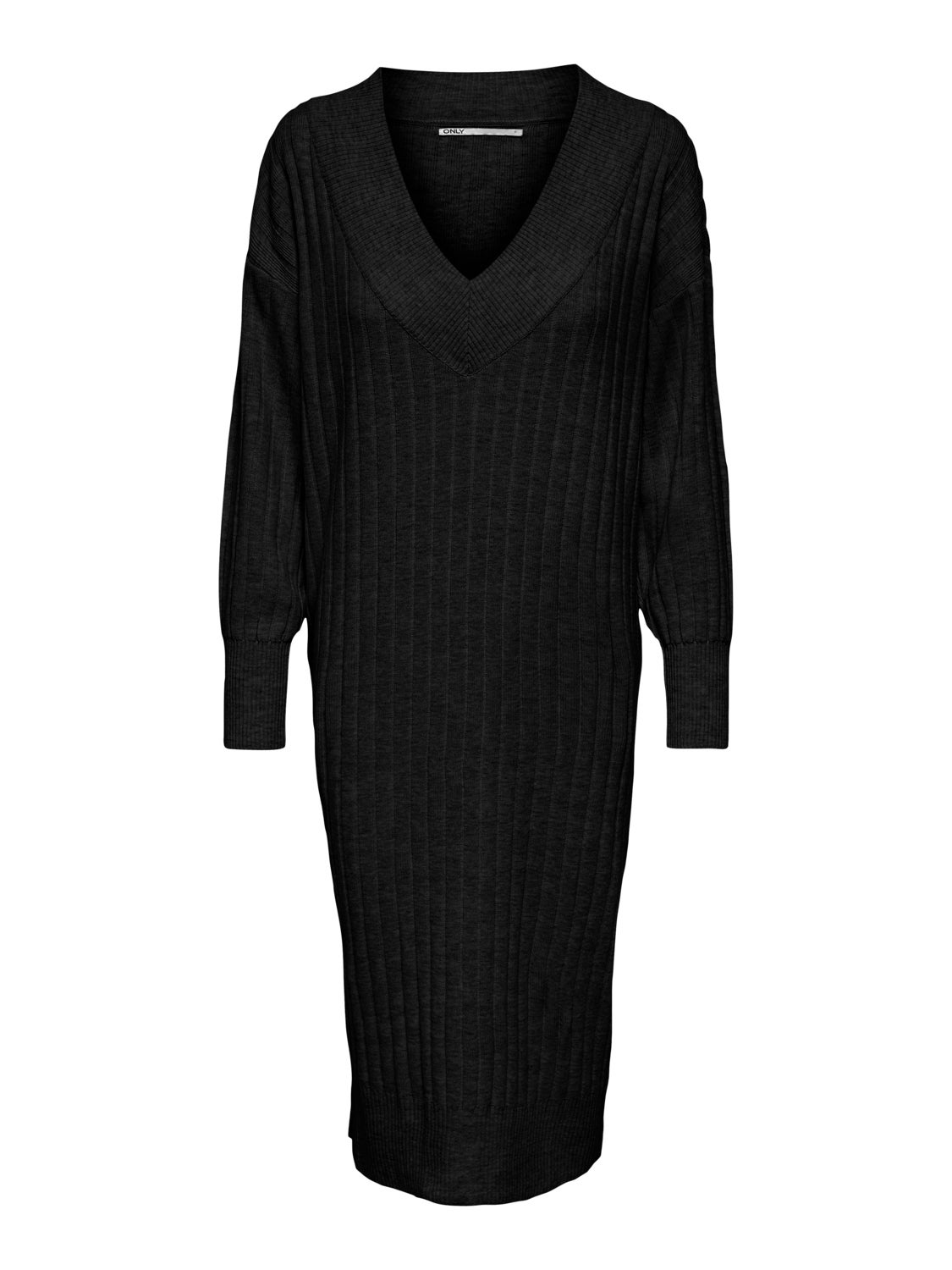 Midi V-Neck Knitted Dress