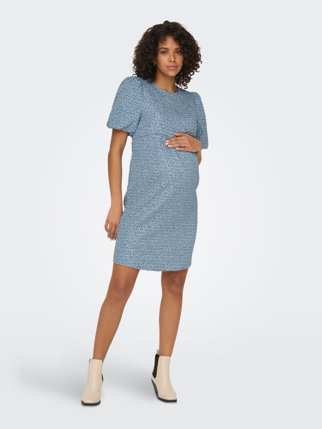 Mama puff sleeve dress