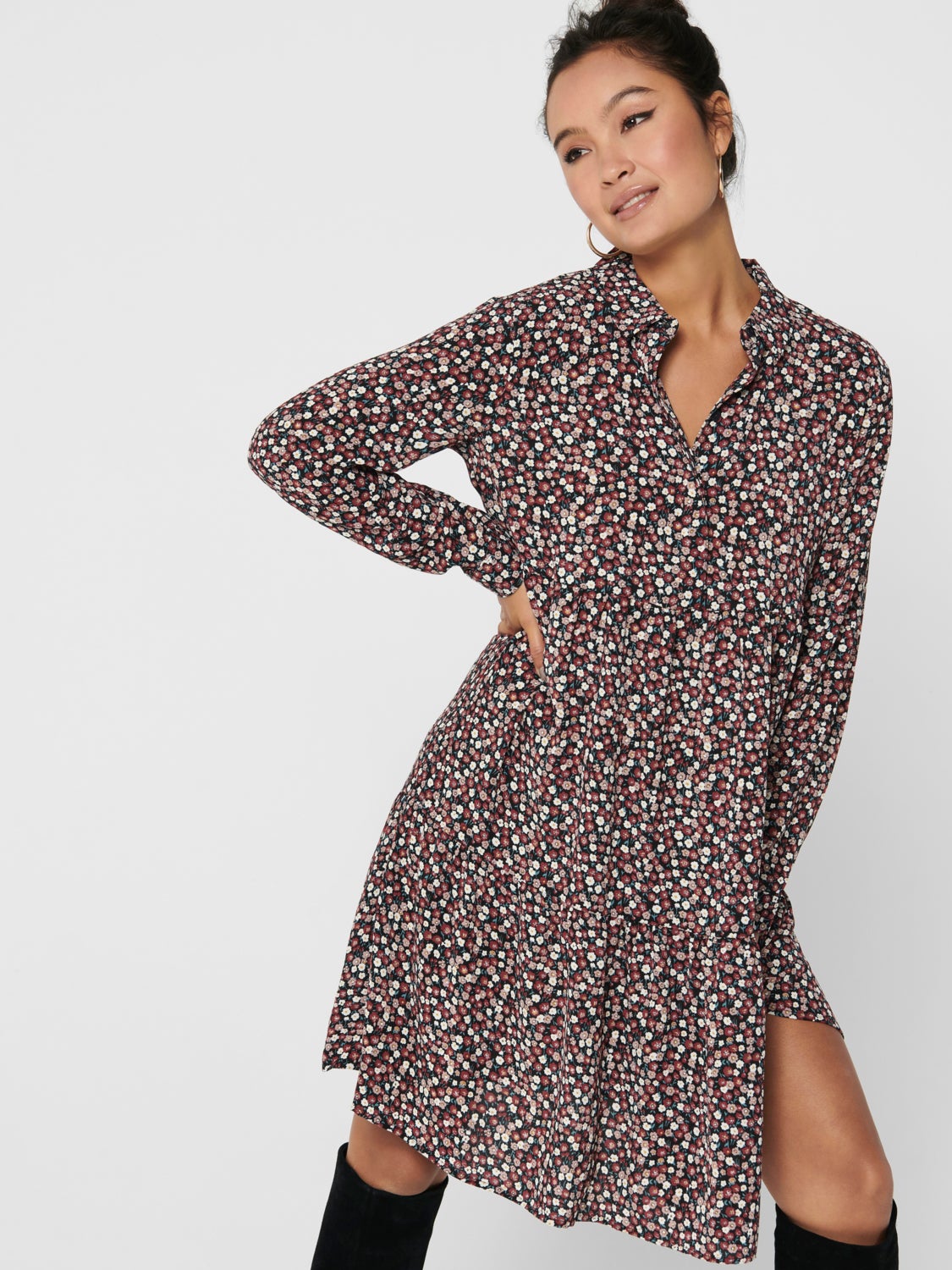 Mini dress with print