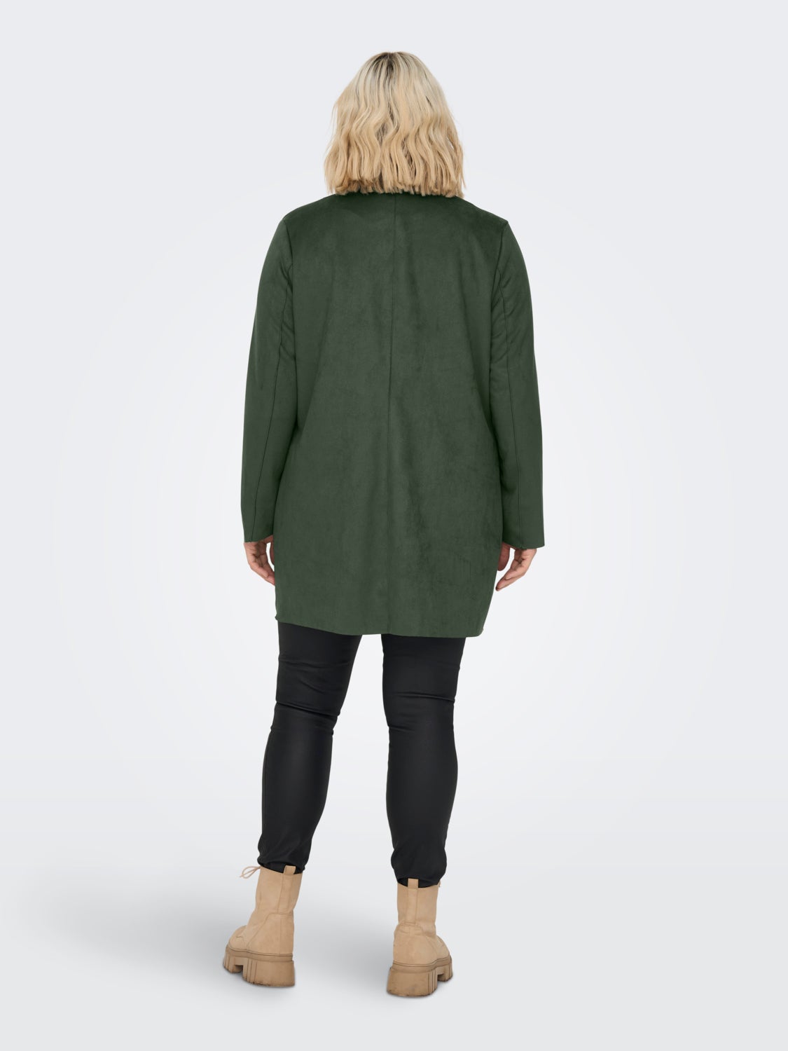 CUrvy Faux Suede Coatigan