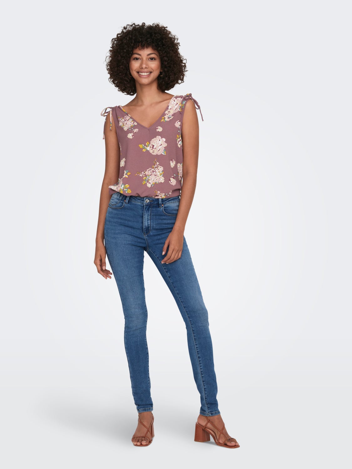 V-Neck Top With Strap Details