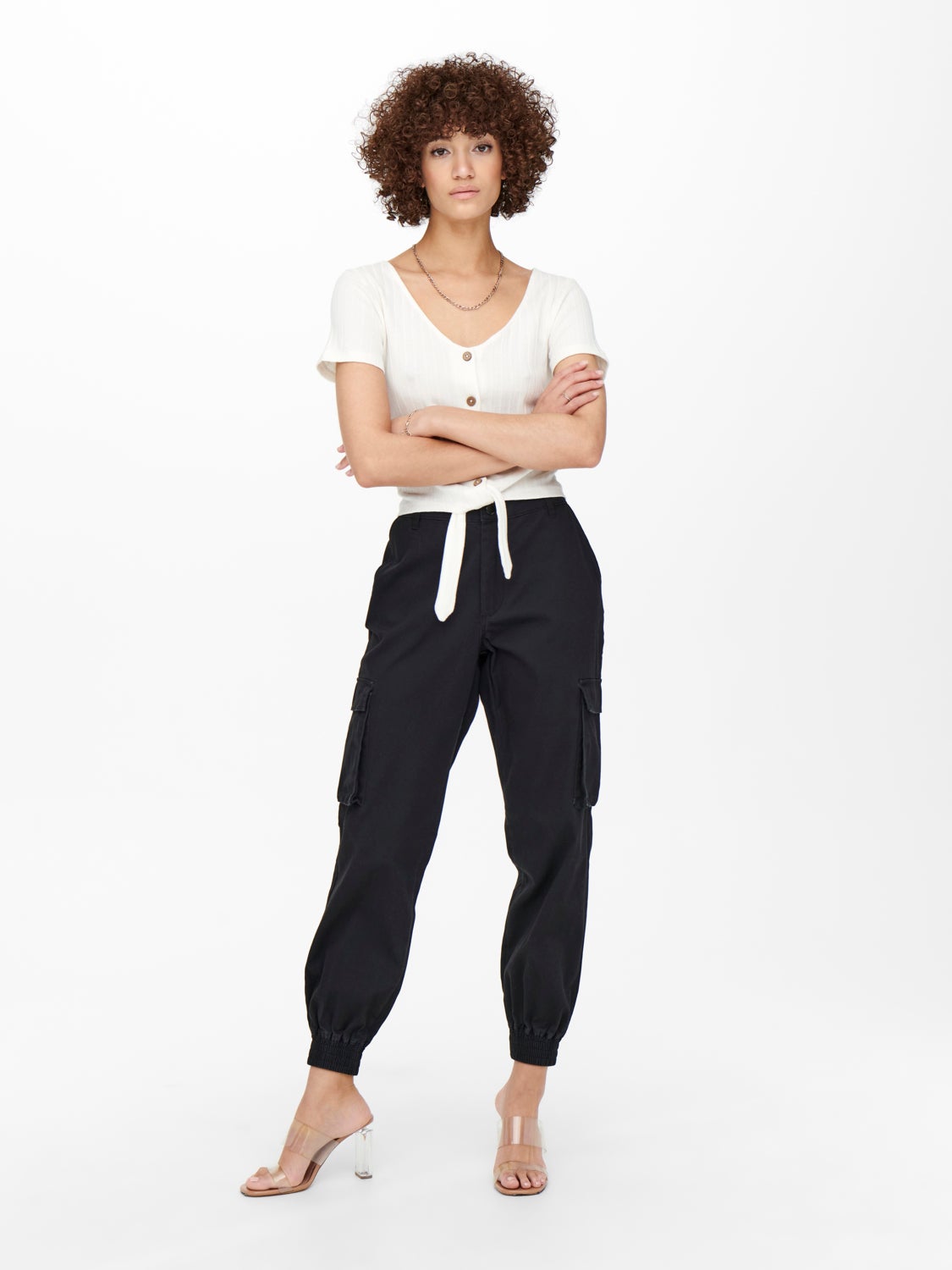 Mid waist Cargo trousers