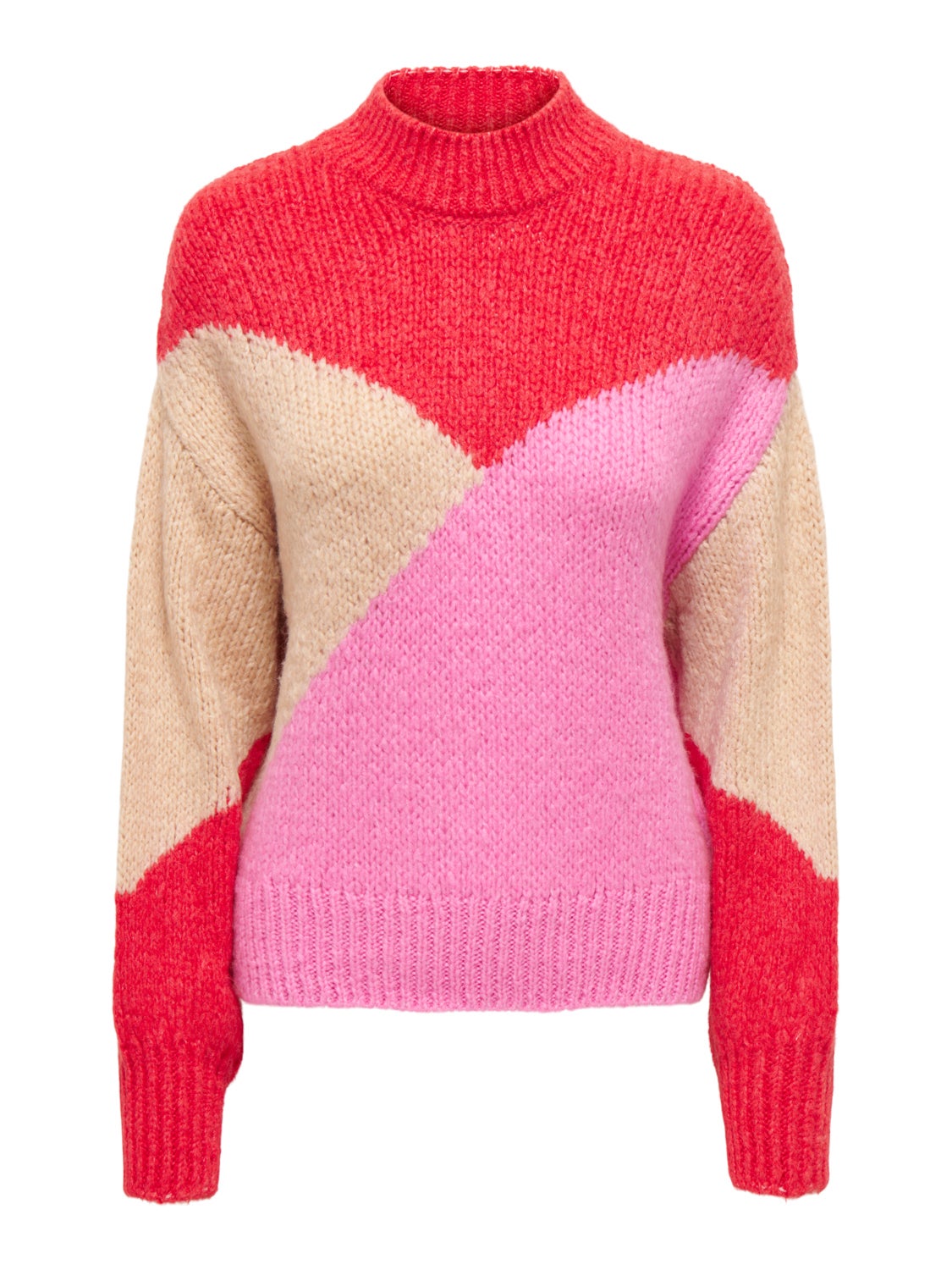 High-neck knitted pullover