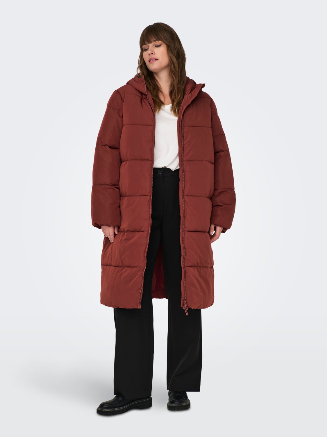 Curvy long puffer jacket