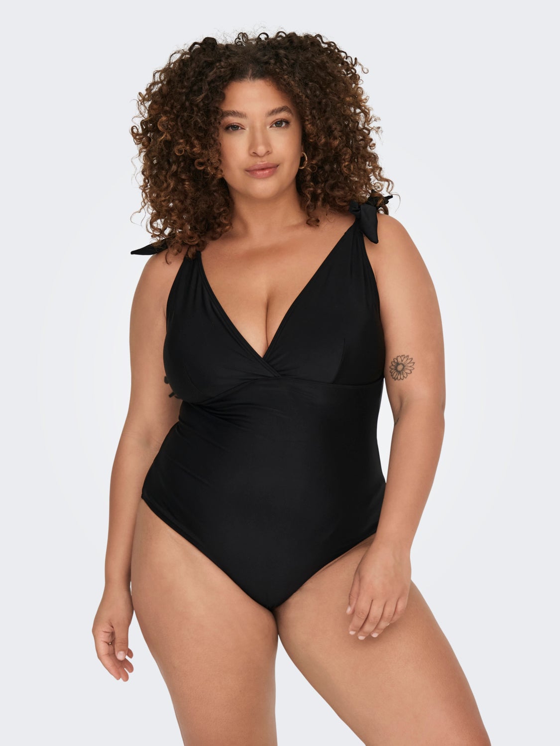 Curvy Swimsuit With Bow Details
