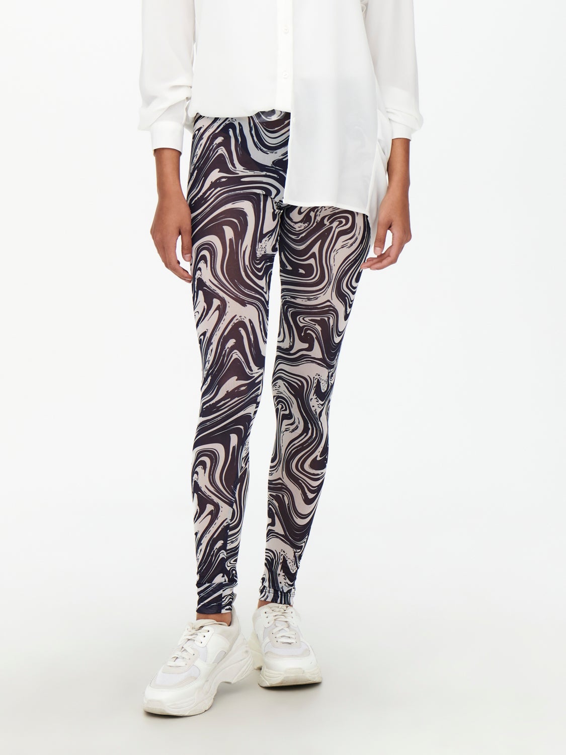 Printed mesh Leggings
