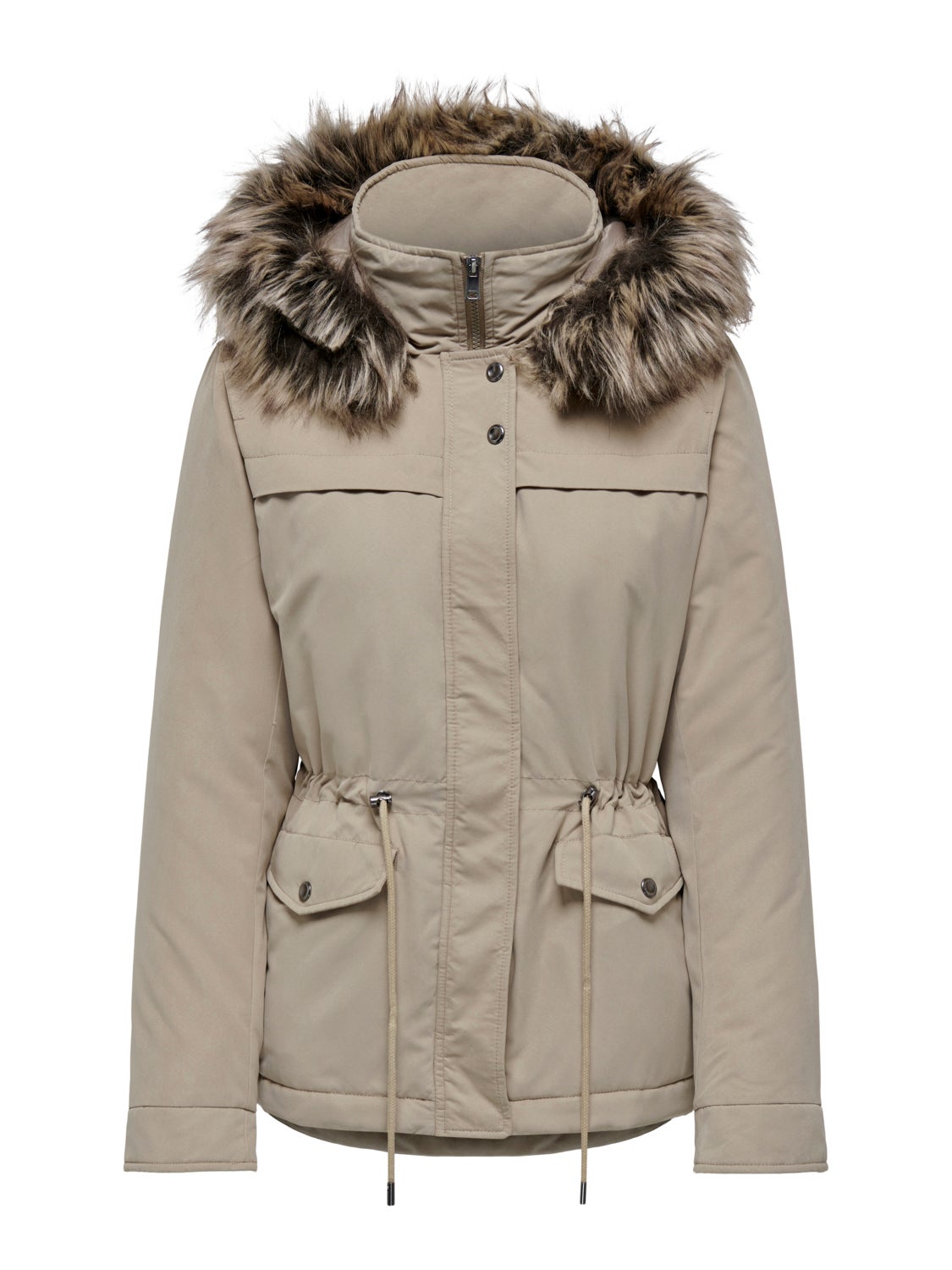 Short hooded parka