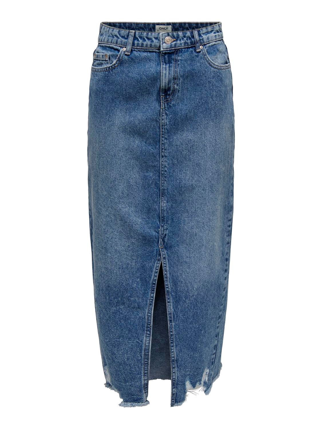 Midi denim skirt