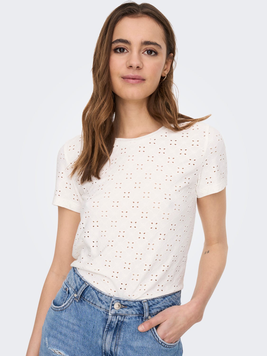 Detailed Short Sleeved Top
