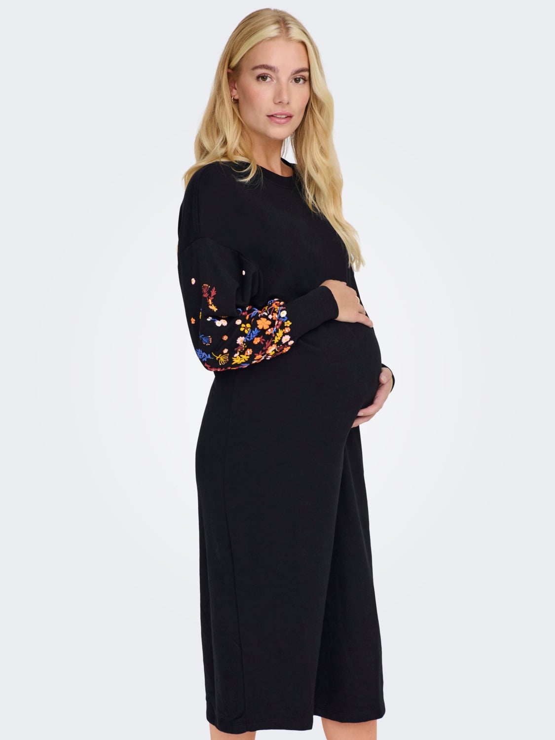 Mama floral detail Midi dress